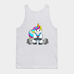 Unicorn at Strength training with Dumbbell Tank Top